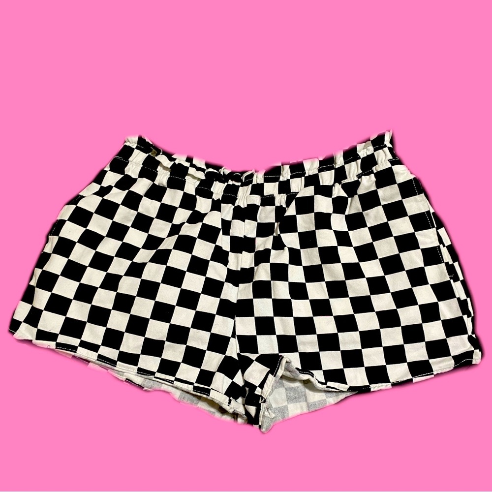 Forever 21 Checkered Paperbag Shorts
